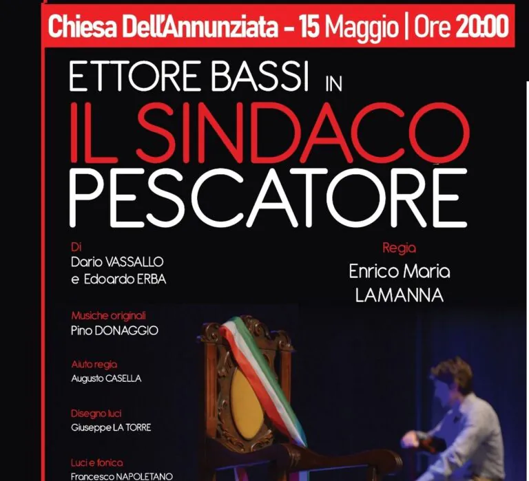 “Il Sindaco Pescatore”: in scena spettacolo teatrale con noto attore