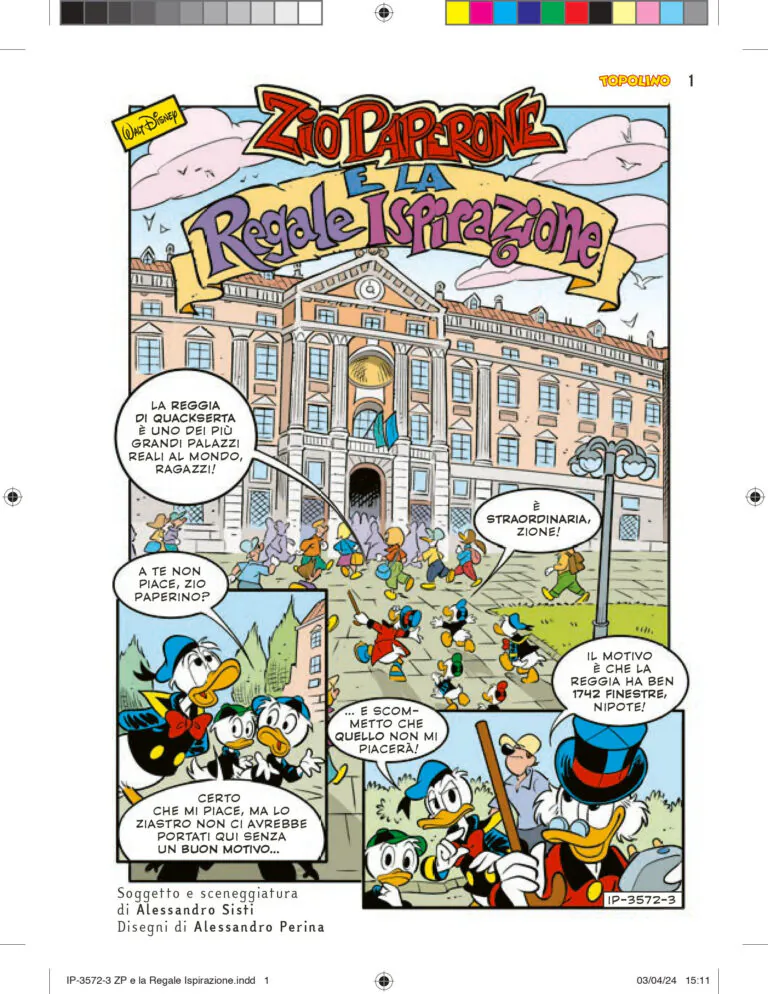 Una storia a fumetti di Topolino ispirata alla Reggia presto in edicola