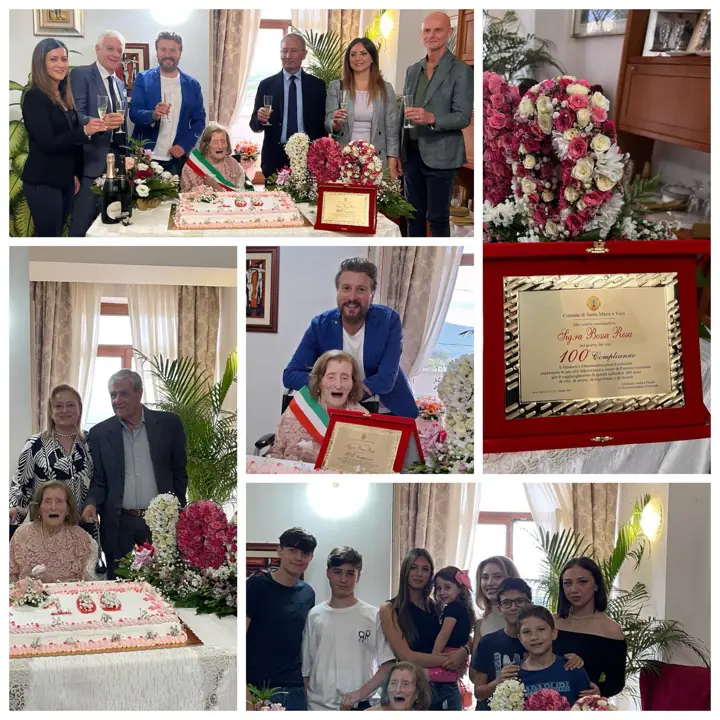 La festa dei 100 anni della nonna del consigliere: l’omaggio del sindaco