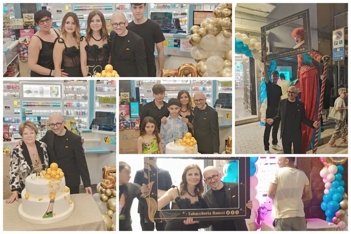 Cinquant’anni di attività per la tabaccheria Raucci: grande festa con gli altri storici esercenti