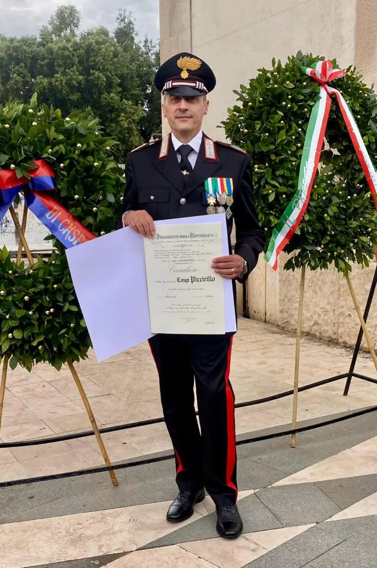 Brigadiere Piccirillo nominato Cavaliere “Al merito della Repubblica Italiana”