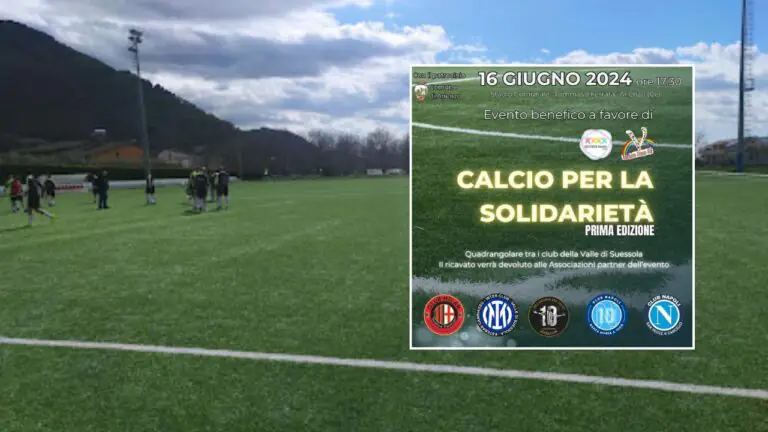 Domenica ad Arienzo “calcio per la solidarietà”: evento benefico con i club sportivi della Valle