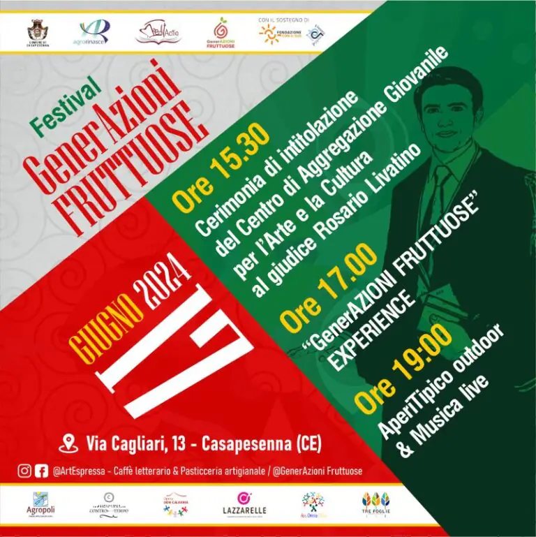 “GenerAzioni Fruttuose”: cerimonia di intitolazione del centro al giudice Rosario Livatino