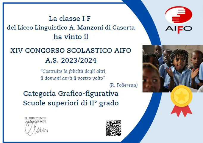 Il Liceo Linguistico “A. Manzoni” trionfa al Concorso AIFO