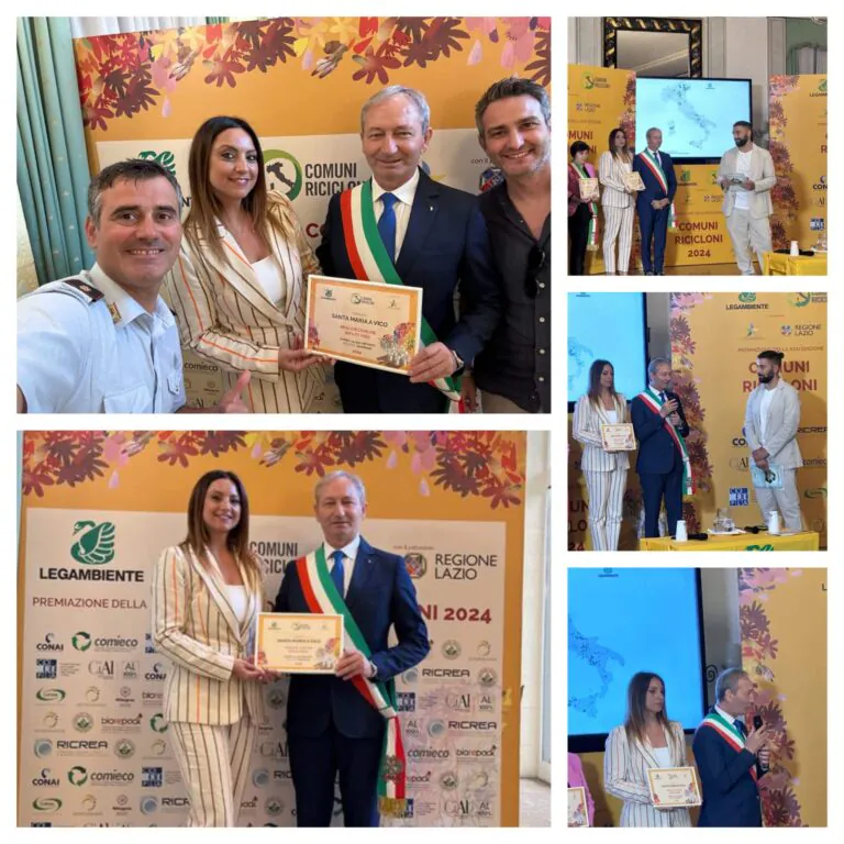 Comune casertano premiato da Legambiente per l’alto livello di raccolta differenziata