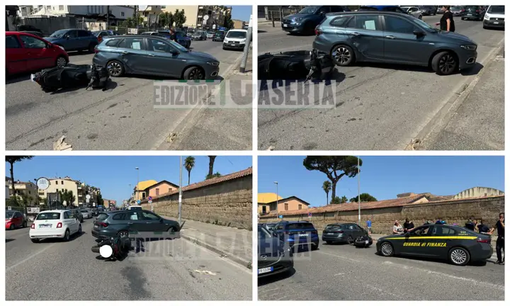 Paura sull’Appia, Fiat centra scooter: ferito noto commerciante del Casertano
