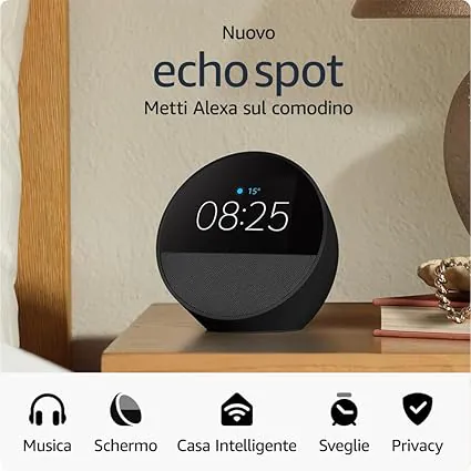 Scopri il Nuovo Echo Spot 2024 con uno sconto STRAORDINARIO del 42% solo per l’Amazon Prime Day