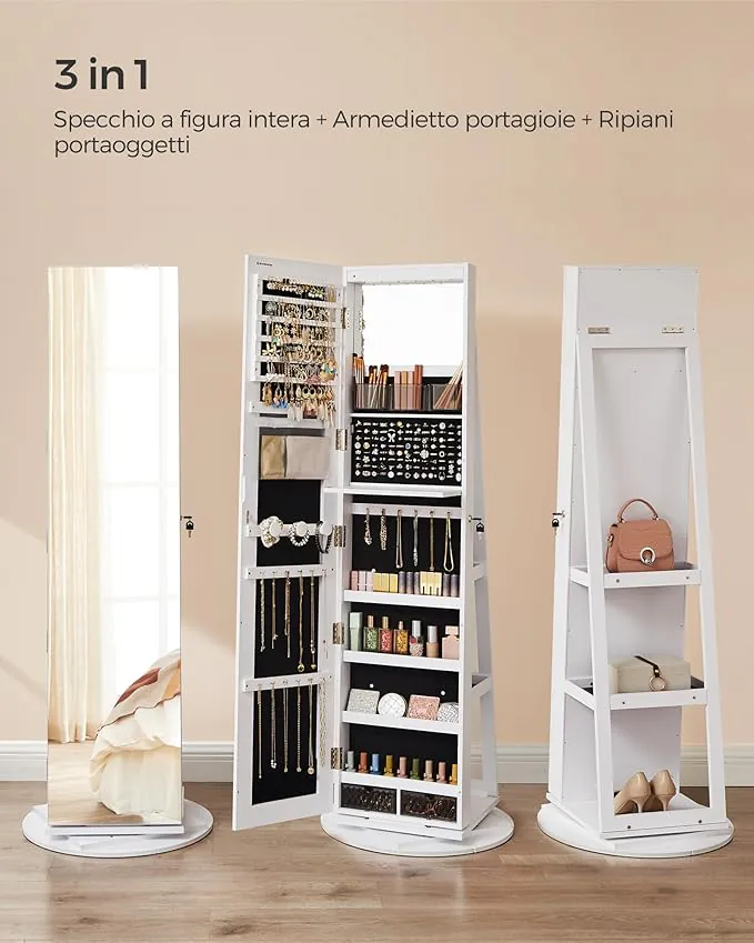 Organizza e Illumina il Tuo Stile: Specchio Portagioie 3 in 1 è ora in sconto su Amazon