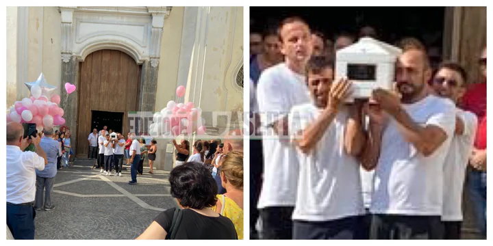 Applausi e palloncini nel cielo per la piccola Sharon