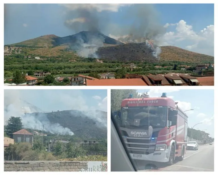 Tifata in fiamme, case evacuate