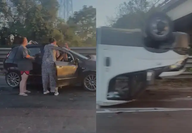 Schianto in zona Asi, si ribalta camper: ci sono feriti