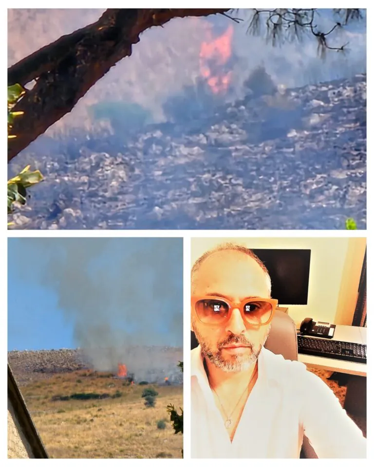 Rogo lungo la collina minaccia zona abitata, U.C.I: “Ettari di montagna in fumo”
