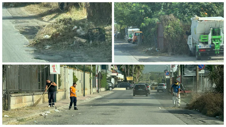 Dopo il nostro doppio appello Cecere fa ripulire l’importante strada di collegamento