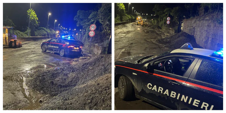 Frana dalla collina travolge strade: evacuate 5 famiglie