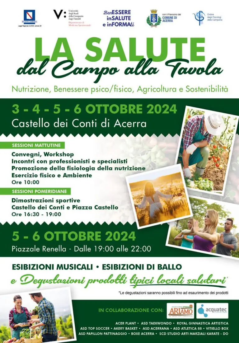 Salute dal campo alla tavola, quattro giorni di confronti