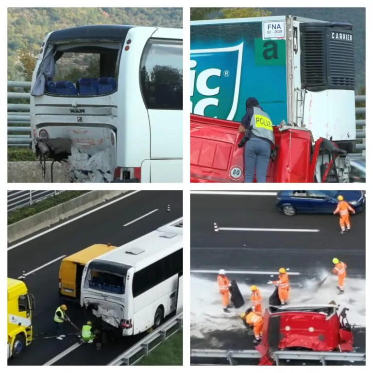 Tir contro pullman di turisti, c’è un morto sull’A1