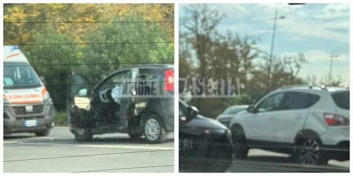 Violento scontro tra 2 auto, sul posto carabinieri e ambulanza