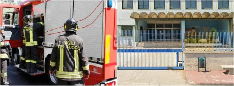 Infiltrazioni d’acqua nella scuola elementare: vigili del fuoco sul posto