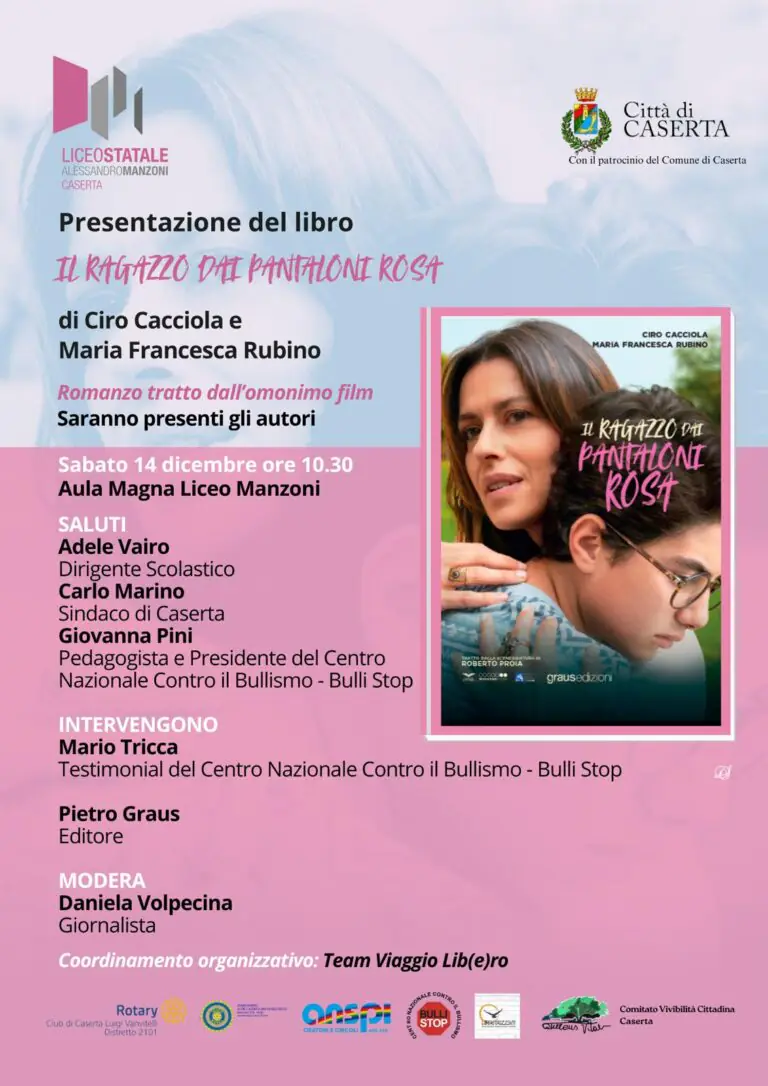 “Il ragazzo dai pantaloni rosa”: presentazione del libro al Liceo Manzoni