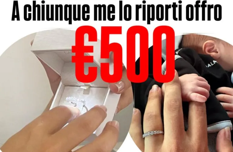 Perde anello dei ricordi: offre 500 euro