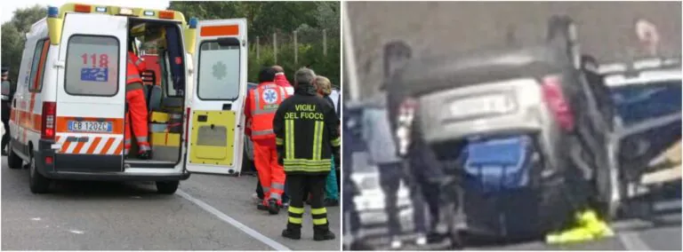 Finisce contro guardrail in curva e si ribalta con l’auto, corsa in ospedale per una donna
