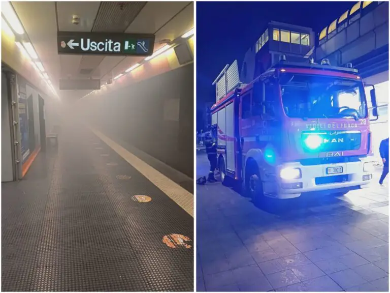 Paura alla stazione: scoppia incendio nella metropolitana