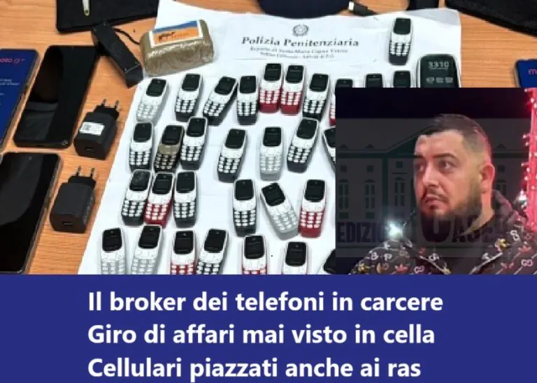 Faceva arrivare pacchi di telefonini e droga in carcere e li vendeva: condannato il ras Gaglione