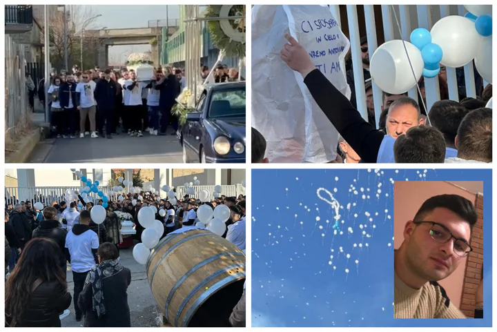 Lungo corteo degli amici e dei carristi per l’ultimo saluto al 30enne Giuseppe