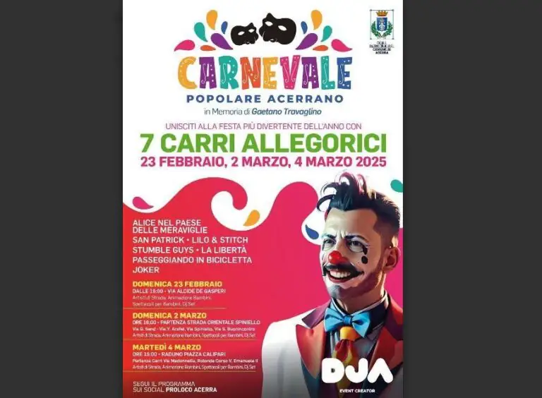 Il Carnevale acerrano nel nome del compianto Gaetano Travaglino