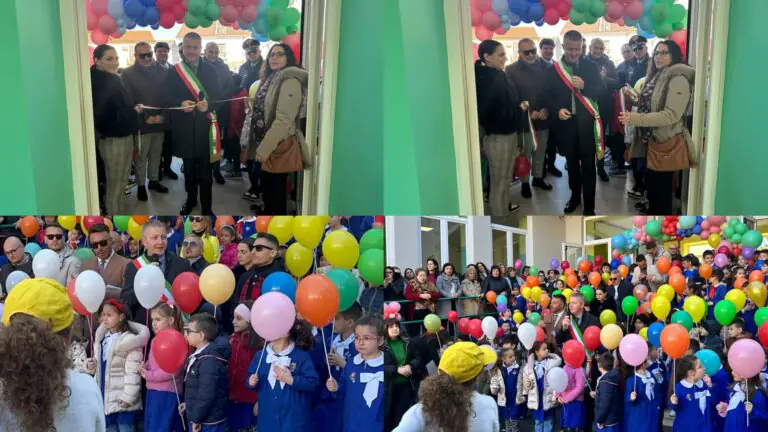Taglio del nastro per nuova scuola primaria