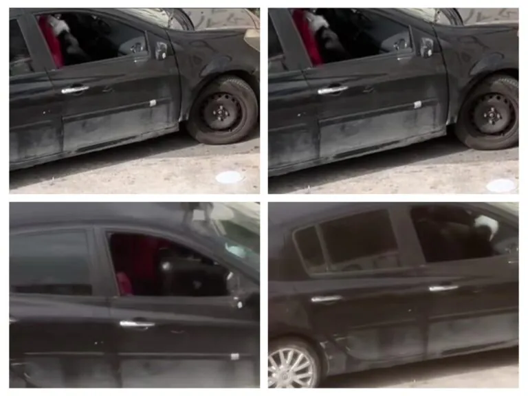 Picchia la compagna in auto, i residenti lo mettono in fuga. Il video