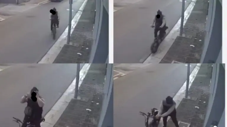 Bandito raggiunge il negozio in sella alla bici e porta via un particolare bottino