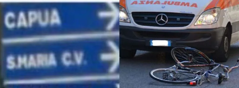 Preso in pieno da auto in corsa mentre è in bici, finisce in ospedale