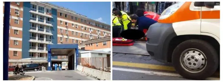 Accompagna moglie in ospedale: lascia l’auto senza freno a mano e viene travolto