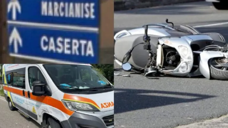 Impatto choc davanti la scuola: corsa in ospedale per centauro