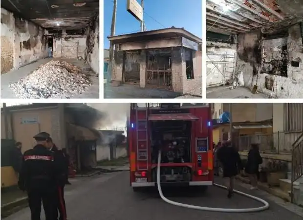 Macelleria devastata da un rogo: gara di solidarietà per riaprirla. FOTO