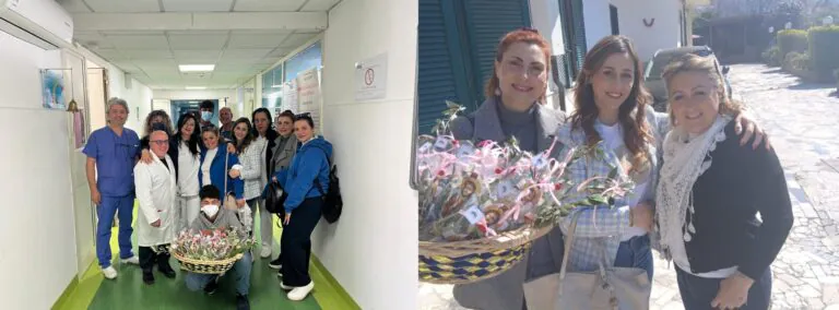 “Arcobaleno di speranza”: palme della pace ai pazienti dell’ospedale
