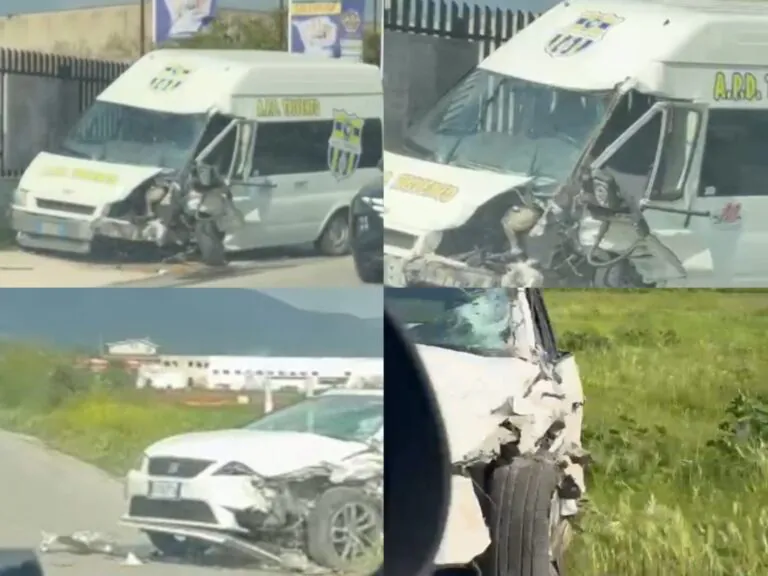 Impatto choc tra furgone e auto sulla Statale. Il video