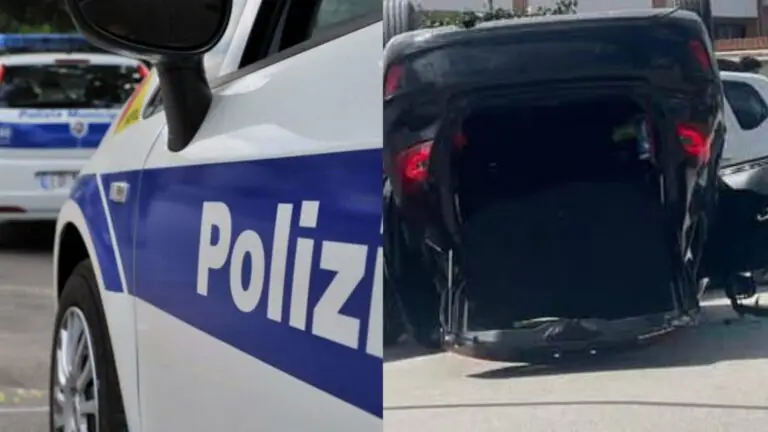 Auto si ribalta schiantandosi davanti noto locale