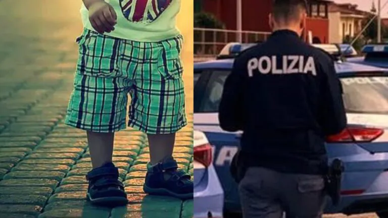 Bimbo di 3 anni seminudo vaga confuso per strada, salvato da poliziotto eroe