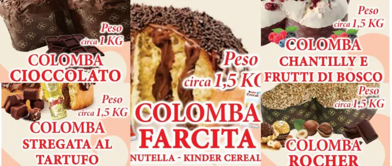 Colombe artigianali: le proposte della pasticceria “Arminio” in 8 gusti diversi