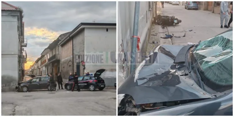 Impatto choc tra auto e scooter, 3 i feriti. Corsa in ospedale