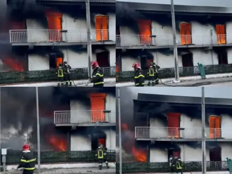 Prima l’esplosione e poi le fiamme, palazzo a fuoco. Donna incinta in ospedale