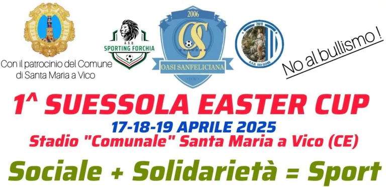 “Suessola Easter Cup”: al via la prima edizione sportiva contro il bullismo