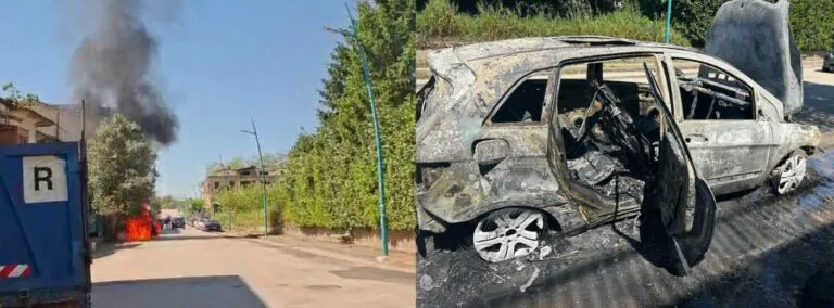 Paura nella Valle: auto prende fuoco all’improvviso