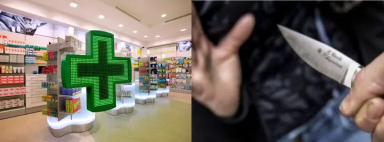 Armato di coltello assalta la farmacia e minaccia il proprietario