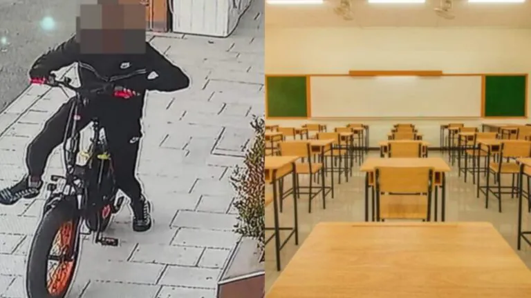 Irrompe nel cortile della scuola e porta via bici elettrica di una studentessa