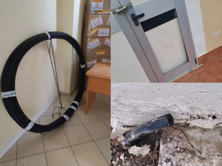 Sradicato tubo dell’acqua e danni alla porta della protezione civile