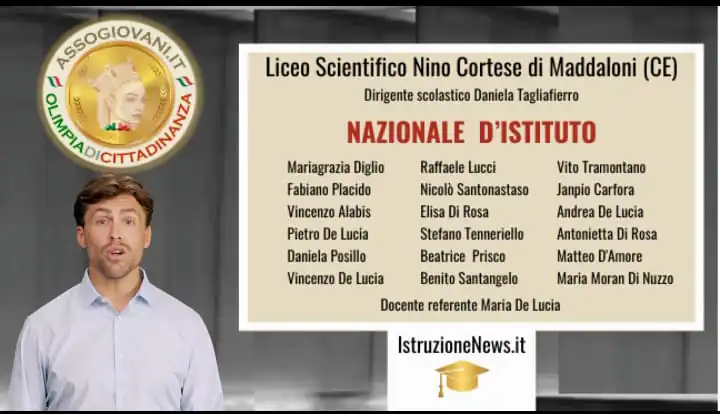 Liceo maddalonese tra le eccellenze nazionali nelle Olimpiadi di Cittadinanza