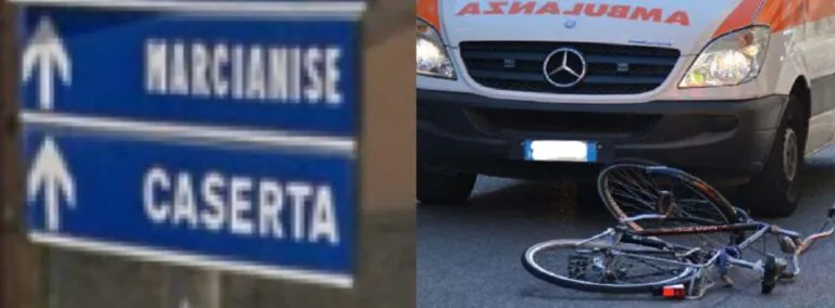 Violento scontro tra auto e bici, ciclista resta a terra